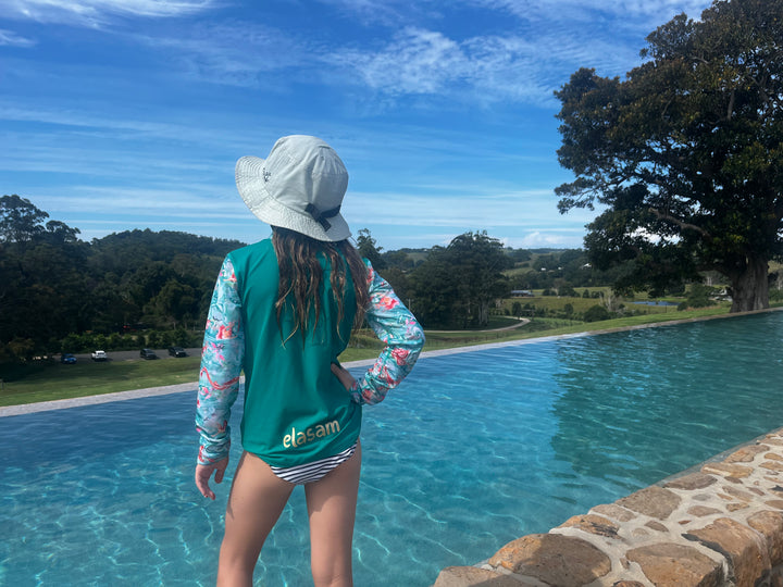 Children's UPF50+ Long-sleeve Rashie - Emerald - Mer-made with Love