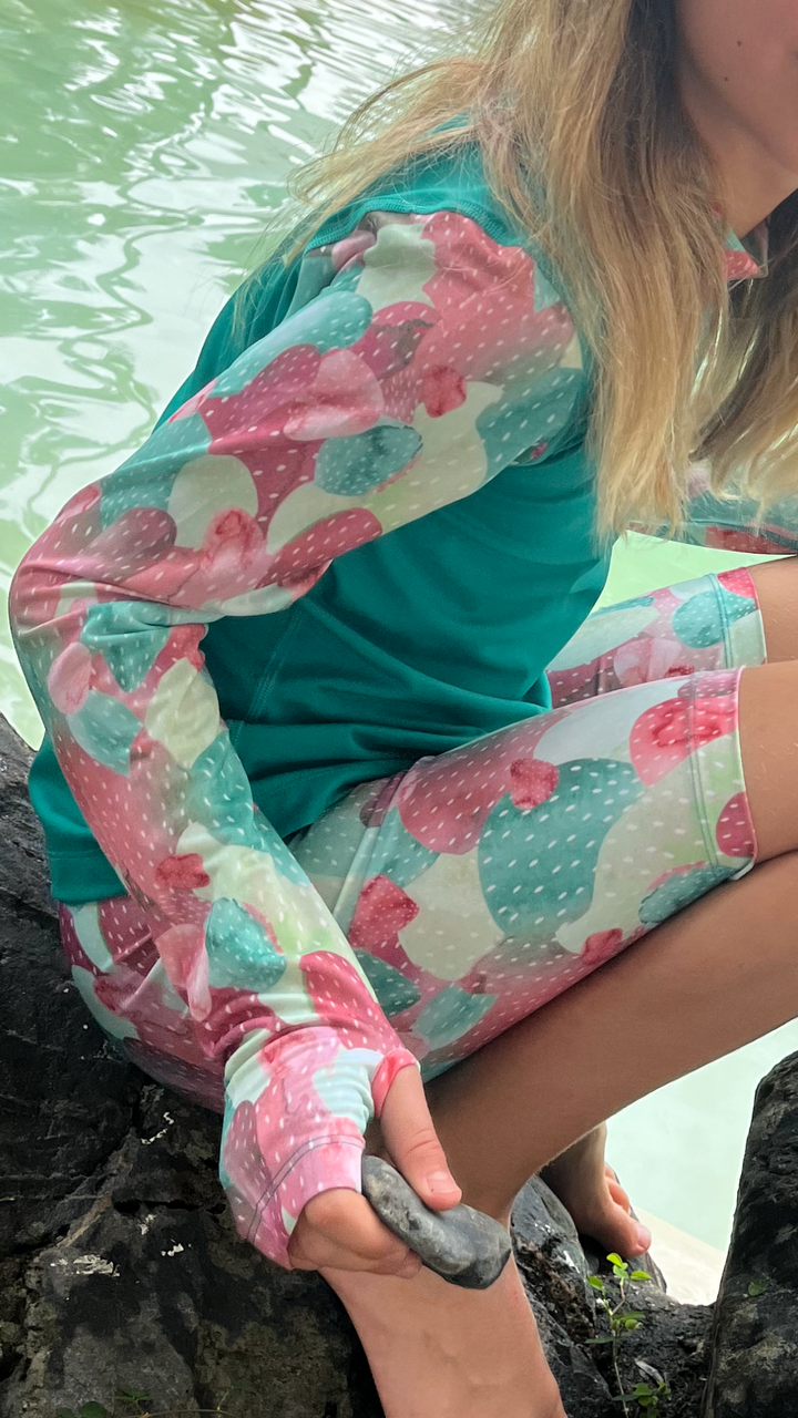 Prickled Pink Children’s above-knee Swim Shorts