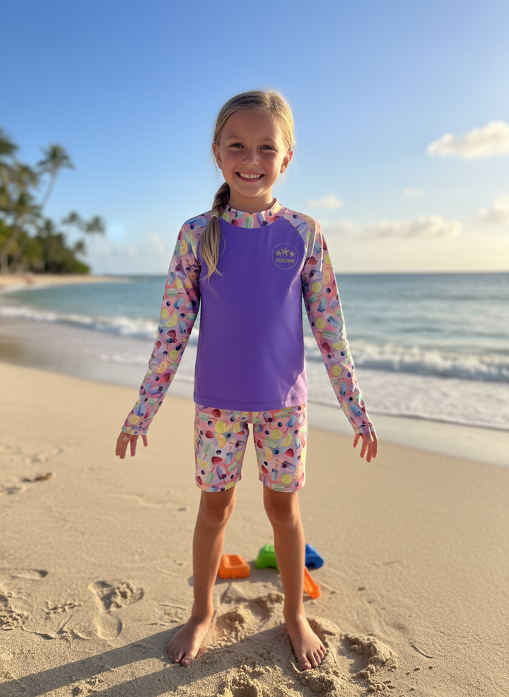 Children's UPF50+ Swim Shorts above knee - Anything is Popsicle