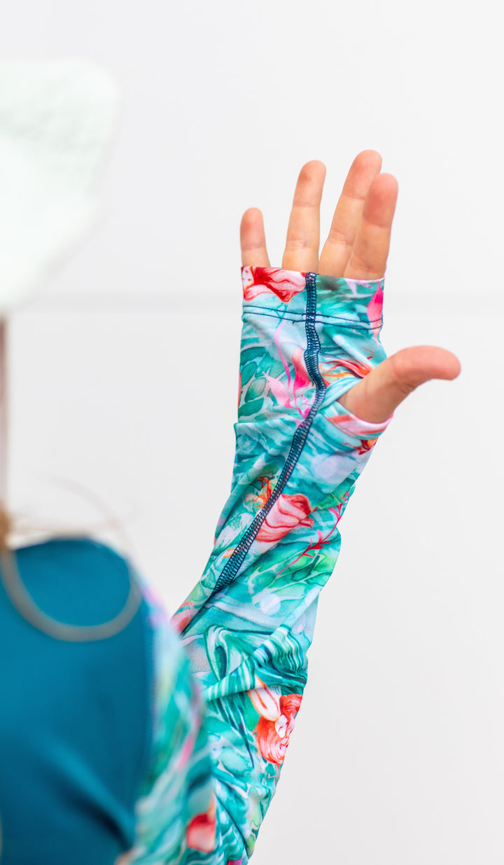 Mer-made with Love Children's Long Sleeve Rashie - teal