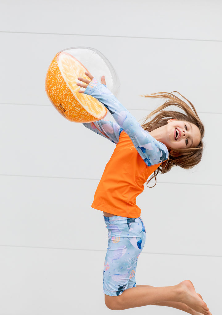 i sea you! Children's Long Sleeve Rashie - orange