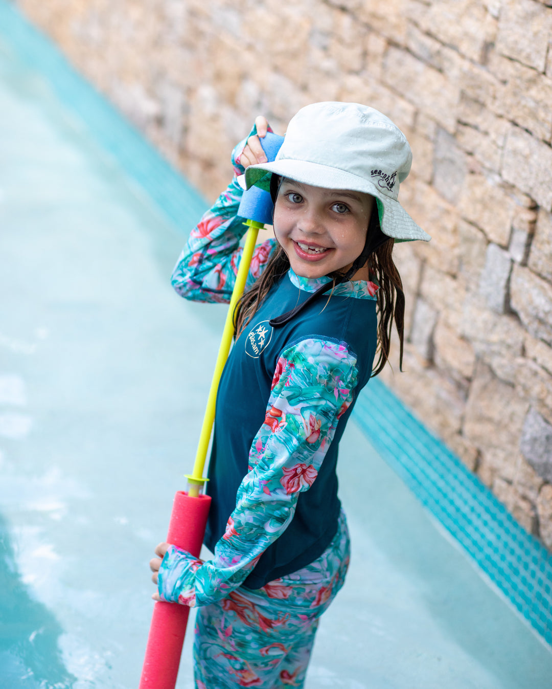 Mer-made with Love Children's Rashie and Swim Shorts set plus FREE matching Wet Bag