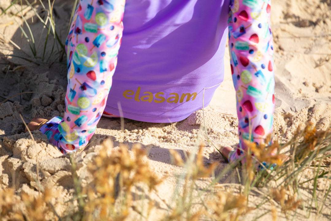 Anything is Popsicle 3/4 Bundle - UPF50 Children’s Long-sleeve Rashie, 3/4 Popsicle Swim Shorts & matching Wet Bag