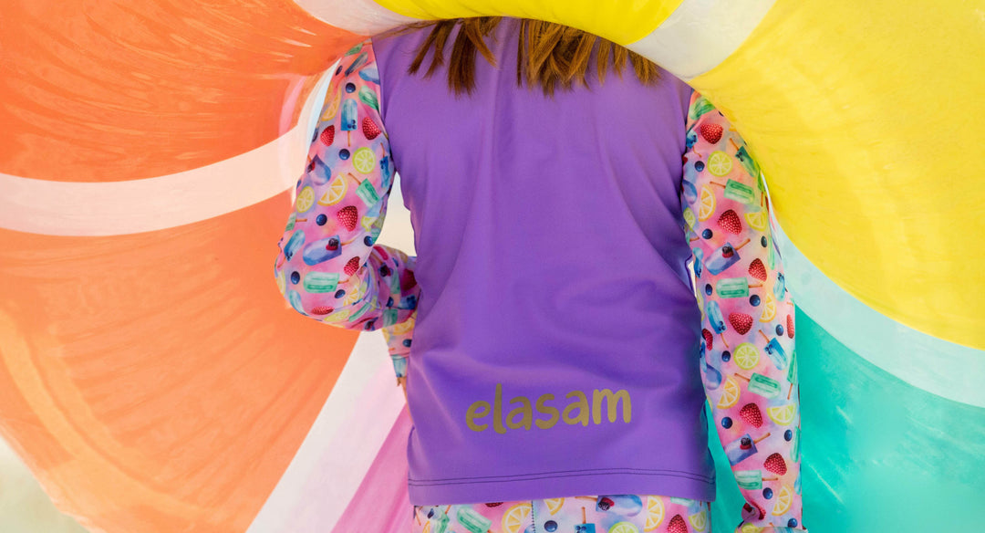 Anything is Popsicle 3/4 Bundle - UPF50 Children’s Long-sleeve Rashie, 3/4 Popsicle Swim Shorts & matching Wet Bag