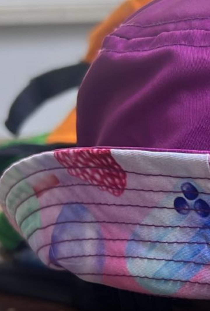 Elasam Kid's Surf Hat - Anything is Popsicle! Fuschia - One Size