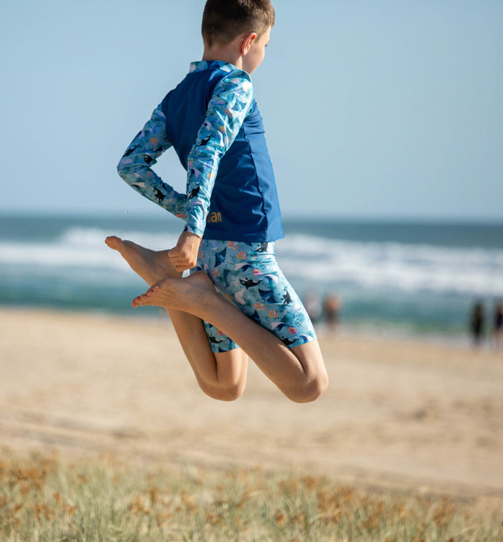 I Sea You! (blue) Children's Long Sleeve Rashie