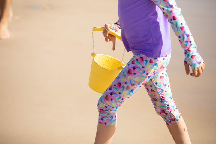 Anything is Popsicle! (purple) Children's 3/4 Swim Shorts
