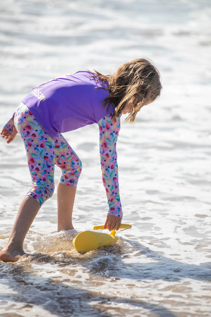 Anything is Popsicle! (purple) Children's 3/4 Swim Shorts