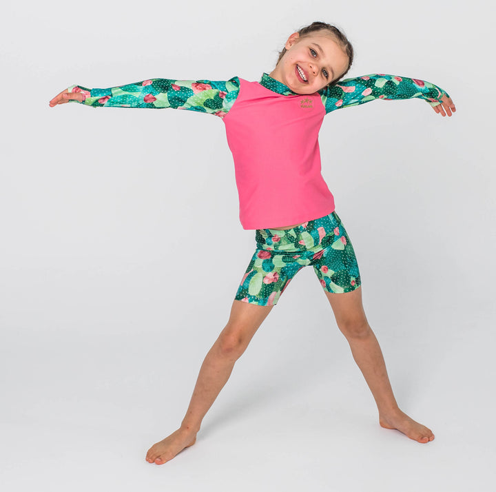 Prickle my Fancy! (pink) Children's Long Sleeve Rashie